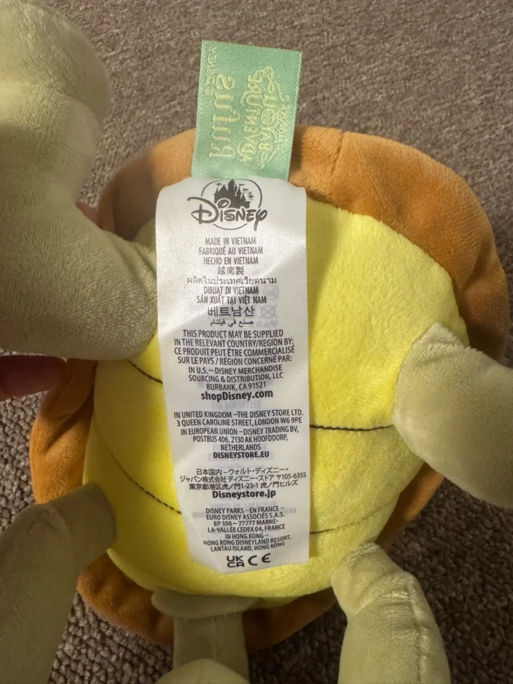 Disney Parks Tiana Bayou Adventure Rufus the Turtle Plush Toy New With Tag